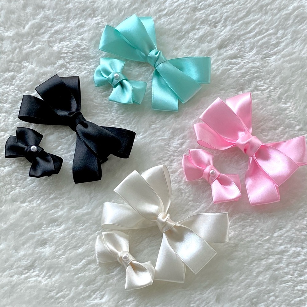 Silk Hair Bow Clips